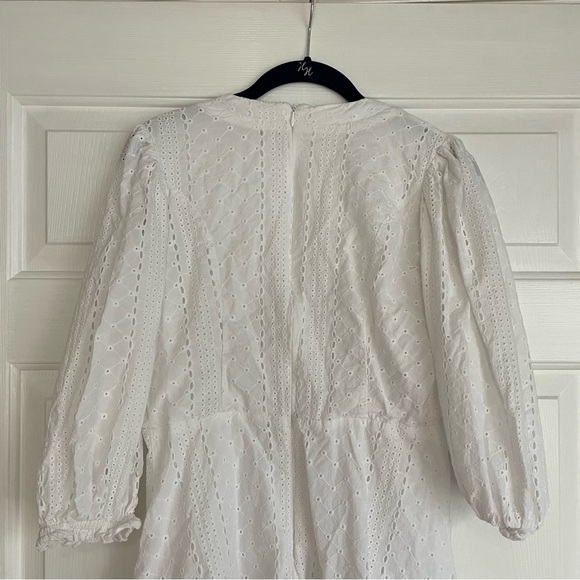 Karlie Eyelet Mini Dress White - Picture 9 of 10